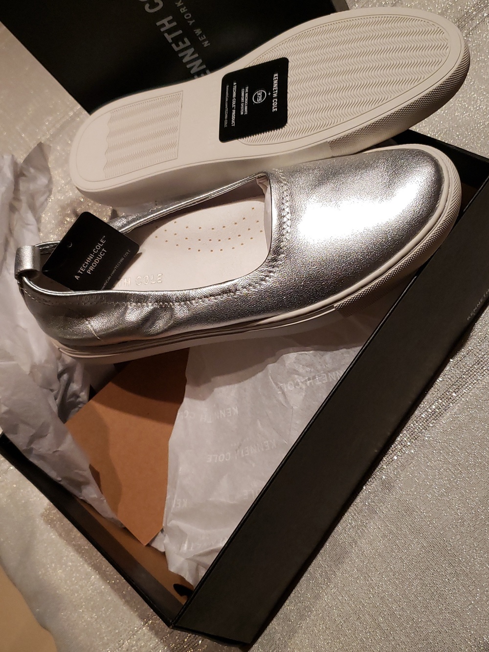 Kenneth Cole New Flats Women's 8.5 Ballet Orthotic Wedge Sneaker NIB Leather - Picture 11 of 16